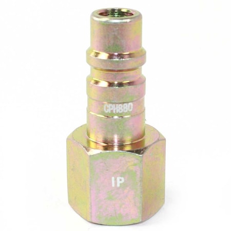 Interstate Pneumatics 1/2 Inch Industrial Steel Coupler Plug x 1/2 Inch Female NPT, PK 6 CPH880-D6